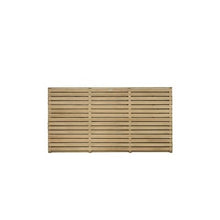 Load image into Gallery viewer, Forest 6ft x 5ft Pressure Treated Contemporary Double Slatted Fence Panel
