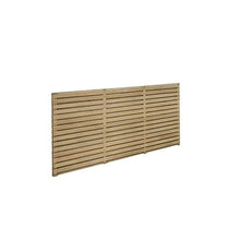 Load image into Gallery viewer, Forest 6ft x 4ft Pressure Treated Contemporary Double Slatted Fence Panel
