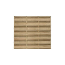 Load image into Gallery viewer, Forest 6ft x 5ft Pressure Treated Contemporary Double Slatted Fence Panel
