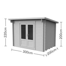 Load image into Gallery viewer, Forest Harwood 3m x 2m Log Cabin - Pent Roof, 24kg Felt No Underlay - Forest Garden
