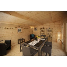 Load image into Gallery viewer, Forest Mendip 5m x 4m Log Cabin - Pent Roof, Double Glazed, 24kg Polyester Felt, No Underlay - Forest Garden
