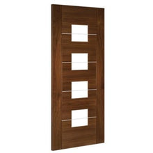 Load image into Gallery viewer, Valencia Prefinished Walnut Glazed Internal Door - All Sizes - Deanta
