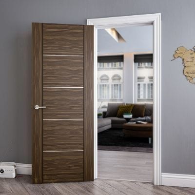 Valencia Prefinished Walnut Internal Door - All Sizes - Deanta