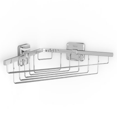 Victoria Wall Mounted Corner Storage Container - Chrome - Roca