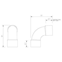 Load image into Gallery viewer, Solvent Weld Waste Bend Swept - 92.5 Deg - All Sizes - Floplast Drainage
