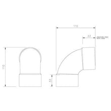 Load image into Gallery viewer, Solvent Weld Waste Bend Swept - 92.5 Deg - All Sizes - Floplast Drainage
