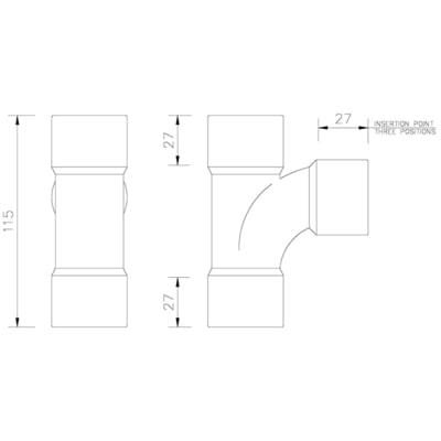 Solvent Weld Waste Tee - All Sizes - Floplast Drainage