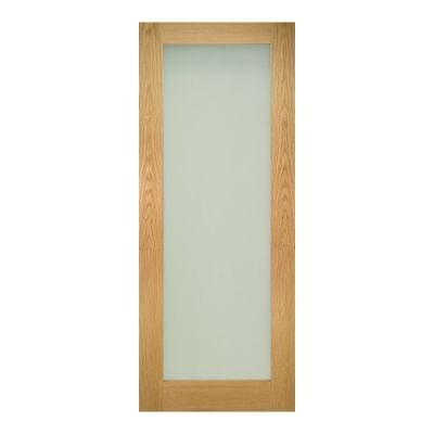 Walden Unfinished Oak Frosted Glaze Internal Door - All Sizes - Deanta