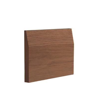 Walnut Prefinished Half Splayed Skirting - 145mm x 16mm x 3.6m - Pack of 4 - Deanta