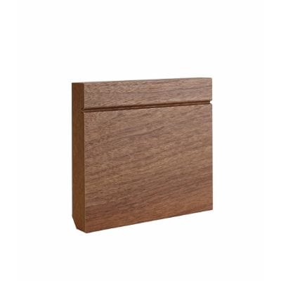 Walnut Prefinished Shaker Skirting - 145mm x 16mm x 3.6m - Pack of 4 - Deanta