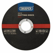 Load image into Gallery viewer, Draper Inox Flat Metal Cutting Disc 115 x 22.2 x 1.2mm (Pack of 10) - Draper
