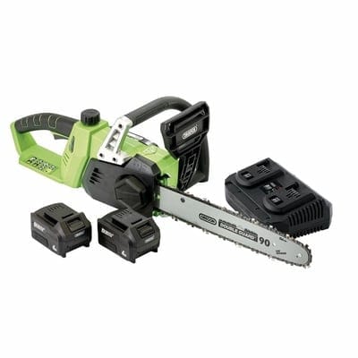 Draper D20 40V Chainsaw w/ 2 x Batteries and Charger - Draper