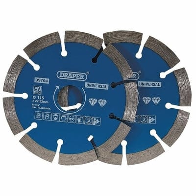 Draper Segmented Diamond Blade - 115mm (Pack of 2) - Draper