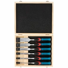 Load image into Gallery viewer, Draper Soft Grip Pund Thru Bevel Edge Wood Chisel Set x 140mm (6 Piece) - Draper
