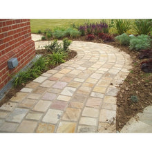 Load image into Gallery viewer, Mint Fossil Sandstone Cobbles/Edging Pack (12.3m2 - 420 Mixed Pieces per Pack) - Paveworld
