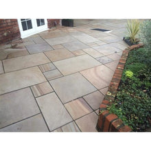 Load image into Gallery viewer, Chivas Rippon Buff Sandstone Paving Pack (19.50m2 - 66 Slabs / Mixed Pack) - Paveworld
