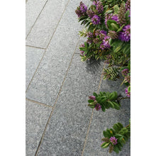 Load image into Gallery viewer, Misty Black Pearl Granite Effect Sandstone Paving Pack (19.50m2 - 66 Slabs / Mixed Pack) - Paveworld
