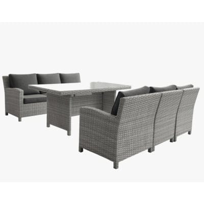 Baret 6 Seater Modular Rattan Dining Set - EnviroBuild