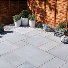 Load image into Gallery viewer, Misty Light Grey Sandstone Paving Pack (19.50m2 - 66 Slabs / Mixed Pack) - Paveworld
