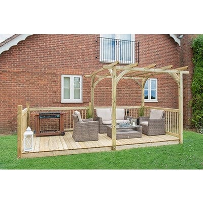 Forest Ultima Pergola and Patio Decking Kit - 2.4 x 4.9m - Forest Garden