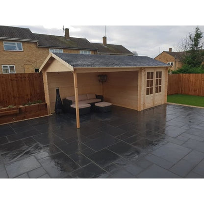 Traditional Black Limestone Paving Pack (19.50m2 - 66 Slabs / Mixed Pack) - Paveworld