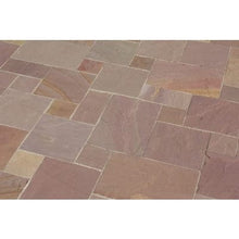 Load image into Gallery viewer, Traditional Autumn Brown Sandstone Paving Pack (19.50m2 - 66 Slabs / Mixed Pack) - Paveworld
