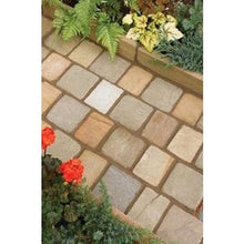 Load image into Gallery viewer, Raj Blend Sandstone Cobbles/Edging Pack (12.3m2 - 420 Mixed Pieces per Pack) - Paveworld
