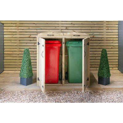 Double Wheelie Bin Store - All Sizes - The Garden Village