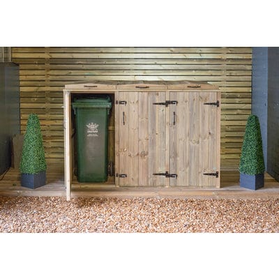 Triple Wheelie Bin Store - All Sizes - The Garden Village