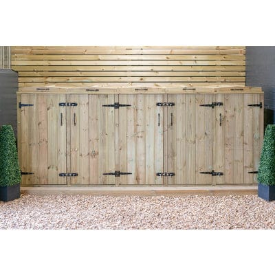 Quintet Wheelie Bin Store - All Sizes - The Garden Village