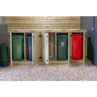 Quintet Wheelie Bin Store - All Sizes - The Garden Village