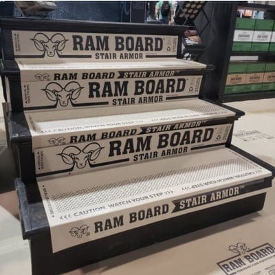 Ram Board Stair Armor (6 Treads/Pack) in printed POS - RBSA36FR/EN 863mm x 482mm - Ram Board