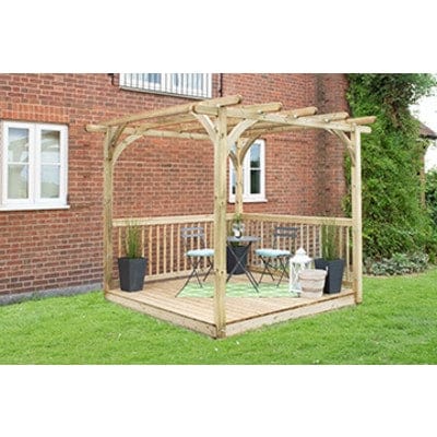 Forest Ultima Pergola and Decking Kit - 2.4 x 2.4m - Forest Garden
