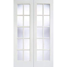 Load image into Gallery viewer, GTPSA White Primed 10 Glazed Clear Bevelled Light Panels Pair Interior Doors - All Sizes - LPD Doors Doors
