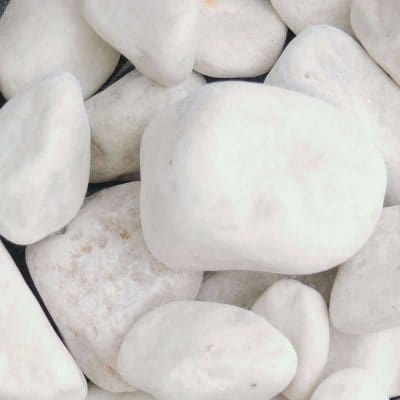 40mm - 90mm - White Cobbles - 850kg Bag - Build4less