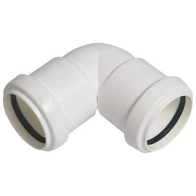 Push-Fit Waste 90 Degree Knuckle - All Sizes - Floplast Drainage