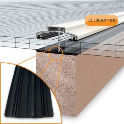 Alukap-XR 60mm Bar 55mm RG Alu E/Cap - All Lengths - Clear Amber