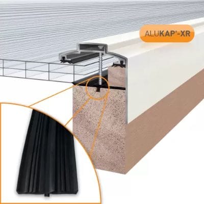 Alukap-XR 60mm Gable Bar 45mm SL Fit RG Alu E/Cap - Clear Amber