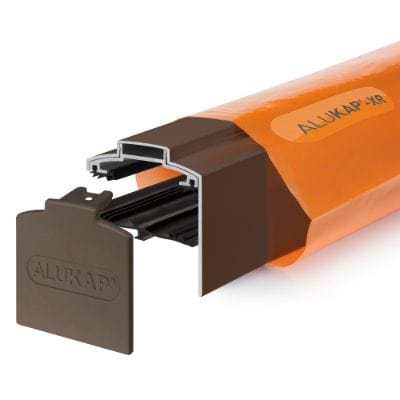 Alukap-XR 60mm Gable Bar 55mm SL Fit RG Alu E/Cap - Clear Amber