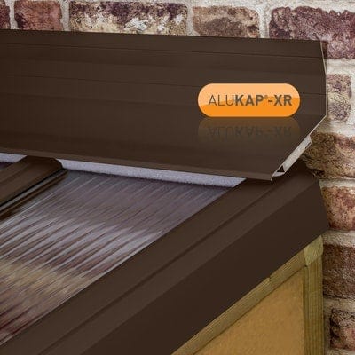 Alukap-XR Top Wall Flashing - All Sizes - Clear Amber