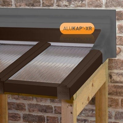 Alukap-XR Top Wall Flashing - All Sizes - Clear Amber