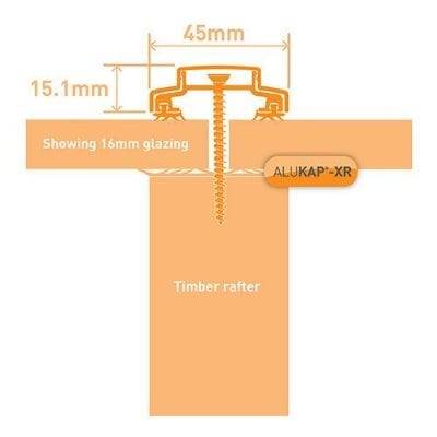 Alukap-XR 45mm Bar No RG Alu E/Cap - All Length