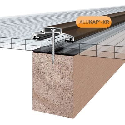 Alukap-XR 60mm Bar No RG BR Alu E/Cap - All Lenths - Clear Amber