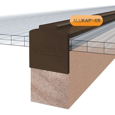 Alukap-XR 60mm Bar No RG BR Alu E/Cap - All Lenths - Clear Amber