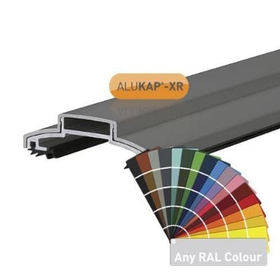 Alukap-XR 60mm Bar No RG BR Alu E/Cap - All Lenths - Clear Amber