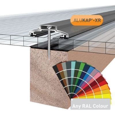 Alukap-XR 60mm Bar No RG BR Alu E/Cap - All Lenths - Clear Amber