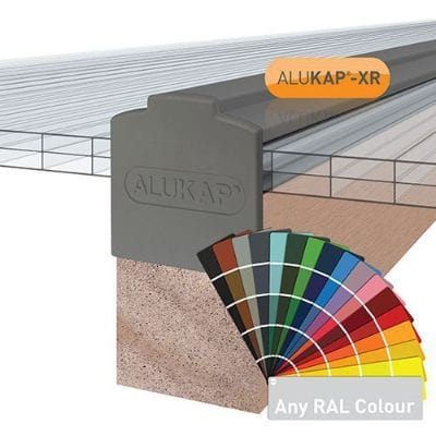Alukap-XR 60mm Bar No RG BR Alu E/Cap - All Lenths - Clear Amber