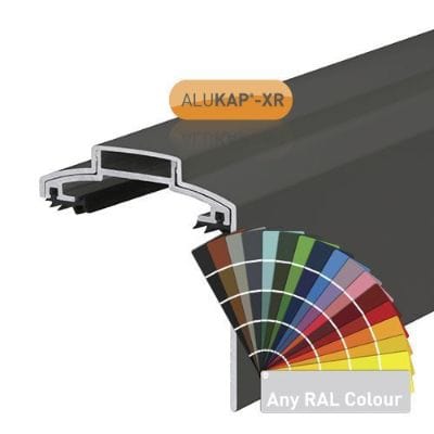 Alukap-XR 60mm Gable Bar No RG Alu E/Cap - Clear Amber