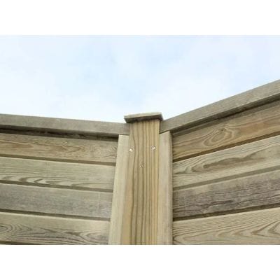 Slotted Corner Post (Angled for 30/45 Degrees) 100mm x 100mm x 2.7 (SYP) for 2.1m Fence - Jacksons Fencing
