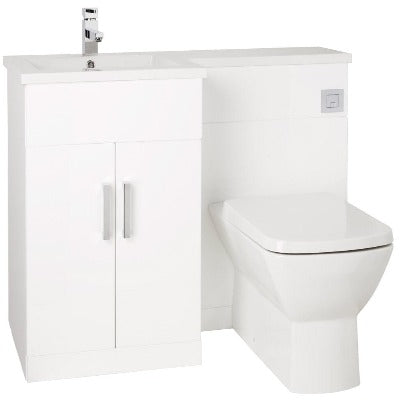 Aquatrend Petite WC Unit, Base Unit & Basin - All Colours - Aqua